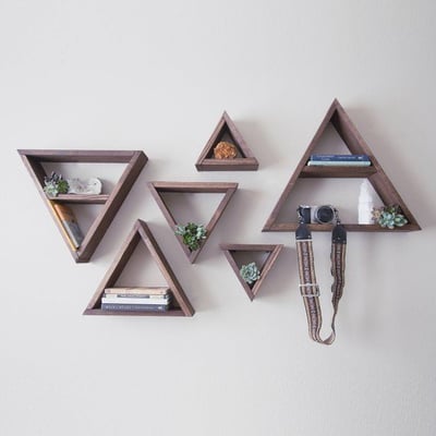 Triangle shelves